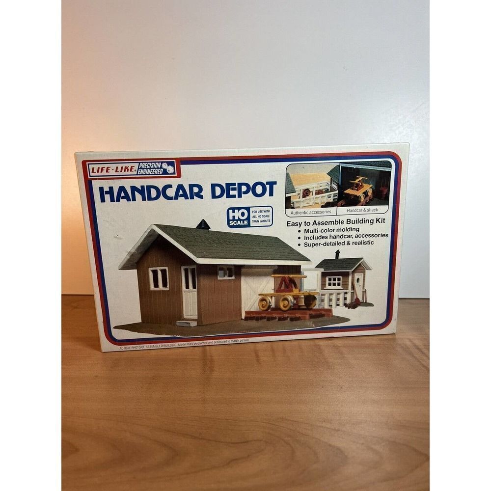 Life-Like Handcar Depot HO Scale Easy Assemble Building Kit